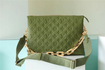 Top Quality Coussin MM Monogram Khaki For Women, WomenÂs Handbags, Shoulder And Crossbody Bags 13.4in/34cm Top Quality M20568