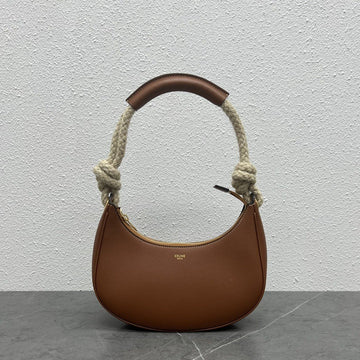 Top Quality Mirror Hobo Bag Brown For Women 9.6in/24.5cm 