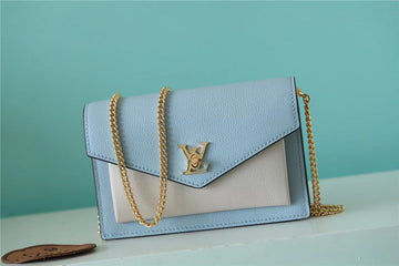 Top Quality Mylockme Chain Pochette Bleu Nuage Blue For Women,  Shoulder and Crossbody Bags 7.5in/19cm Top Quality M81436