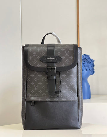 Top Quality Saumur Backpack Monogram Eclipse Canvas For Men, Bags 42cm Top Quality M45913