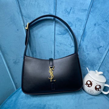 Top Quality Le 5 Ã 7 Hobo Bag In Smooth Black For Women 9in/23cm YSL 6572282R20W1000