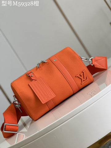 Top Quality City Keepall Aerogram Orange For Men, Bags, Shoulder And Crossbody Bags 10.6in/27cm Top Quality