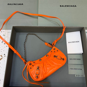 Top Quality Le Cagole Mini Bag With Chain In Orange, For Women,  Bags 8.2in/21cm