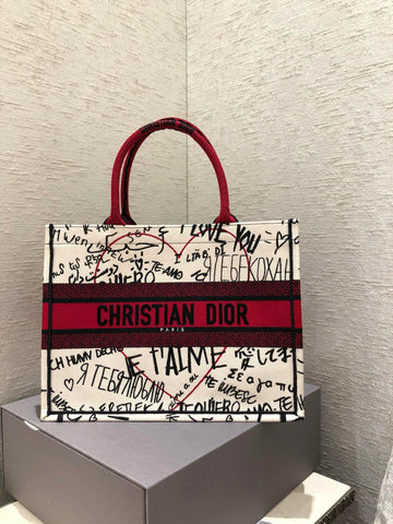 Top Quality MeTop Qualityum Book Tote Bag By Maria Grazia Chiuri For Women 14in/36cm CD
