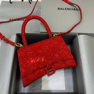Top Quality Hourglass Small Handbag In Red, For Women,  Bags 9in/23cm
