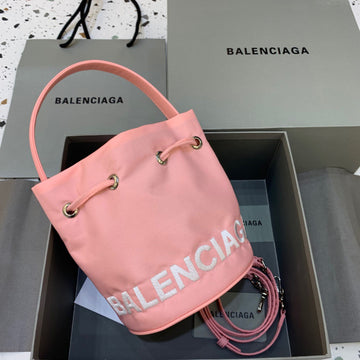 Top Quality Le Cagole MeTop Qualityum Bucket Bag In Light Pink, For Women,  Bags 11.8in/30cm