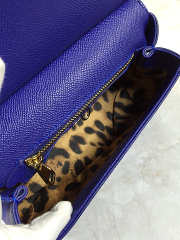 Top Quality Medium Sicily Handbag In Dauphine Dark Blue For Women 10.2in/26cm Top Quality