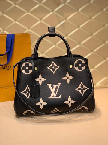 Top Quality Montaigne MM Monogram Empreinte Black/Beige For Women,  Shoulder And Crossbody Bags 13in/33cm Top Quality M41048