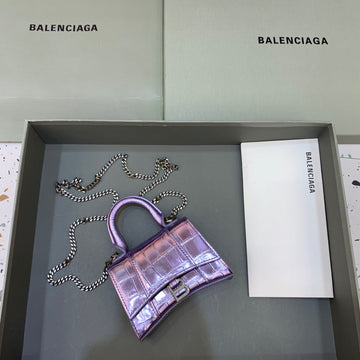 Top Quality Hourglass Mini Handbag With Chain In Light Violet, For Women,  Bags 4.7in/12cm