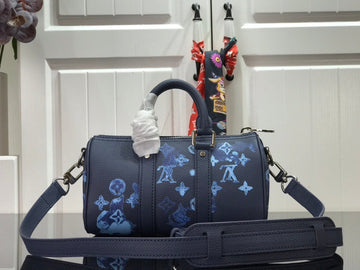 Top Quality Keepall XS Monogram Watercolor Blue Canvas By Virgil Abloh For Men, Bags, Shoulder And Crossbody Bags 8.3in/21cm Top Quality M57844