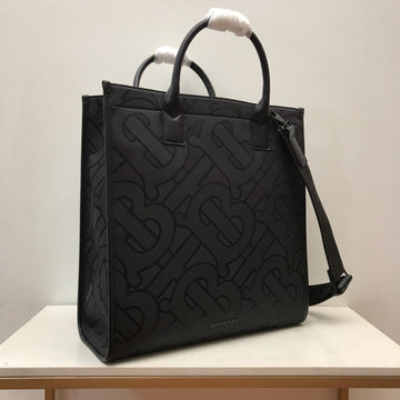 Top Quality Monogram Recycled Polyester Jacquard Tote Black For Women, Bags 14.8in/37.5cm