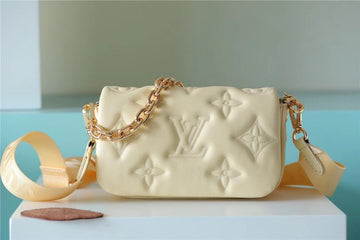 Top Quality Wallet On Strap Bubblegram Monogram In Wallets and Small Leather Goods For Women Banane Yellow 7.9in/20cm Top Quality M81400