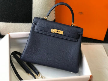 Top Quality Kelly 32 Taurillon Clemence Blue Nuit Bag For Women, WomenÂs Handbags, Shoulder Bags 12.5in/32cm