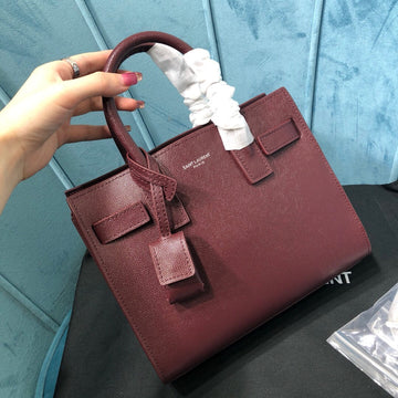 YSSL Sac De Jour Nano Burgundy For Women 8in/22cm YSL
