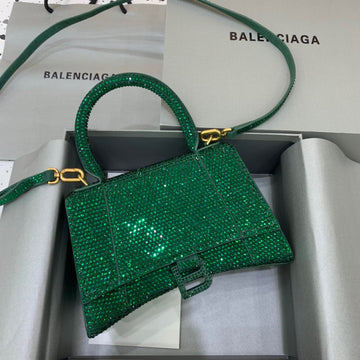 Top Quality Hourglass Small Handbag In Green, For Women,  Bags 9in/23cm