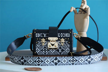 Top Quality Petite Malle Jacquard Since 1854 Black For Women, WomenÂs Handbags, Shoulder Bags And Crossbody Bags 7.5in/19cm Top Quality