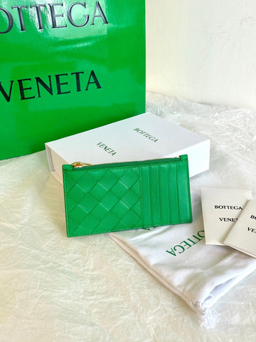 Top Quality Zipped Card Case Green, For Women, Womenâs Bags 5.5in/14cm 666939VCPP33722