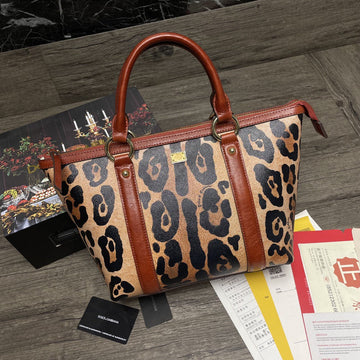 Top Quality Small Leopard-Print Crespo Shopper With Branded Plate Muticolour For Women 10.4in/26cm Top Quality Top Quality2216AW384HYNBM