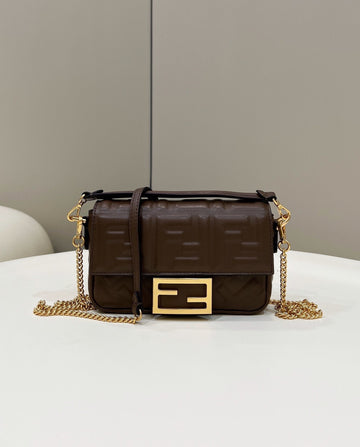 Top QualityTop Quality Baguette Brown For Women, Women’s Handbags, Shoulder And Crossbody Bags 7.5in/19cm FF 8BS017