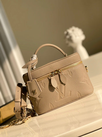 Top Quality Vanity PM Handbag Monogram Empreinte Tourterelle Beige For Women, WomenÂs Handbags, Shoulder And Crossbody Bags 7.5in/19cm Top Quality M45608
