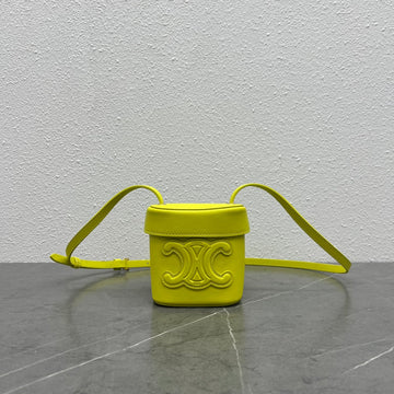 Top Quality Small Box Cuir Triomphe Yellow For Women 4in/11cm 