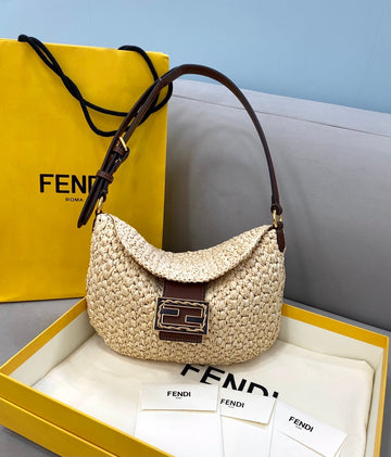 Top QualityTop Quality Small Croissant Hobo Bag RafTop QualityTop Qualitya For Women, Women’s Handbags, Shoulder Bags 11in/29cm FF 8BR790AFGJF1E1B