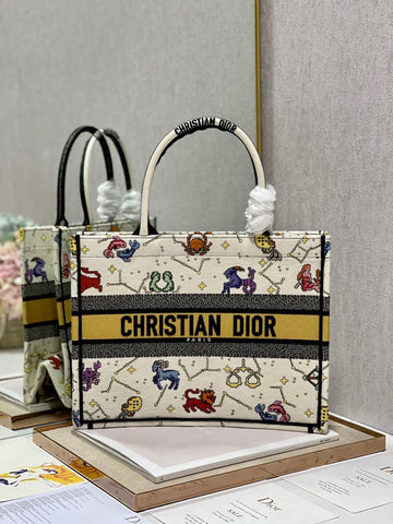 Top Quality MeTop Qualityum Book Tote White Multicolor, For Women, WomenÂs Handbags 14in/36cm CD