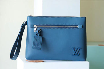 Top Quality Pochette Ipad Blue Aerogram For Men, Wallet 30cm Top Quality M81029