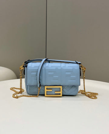 Top QualityTop Quality Baguette Blue For Women, Women’s Handbags, Shoulder And Crossbody Bags 7.5in/19cm FF 8BS017