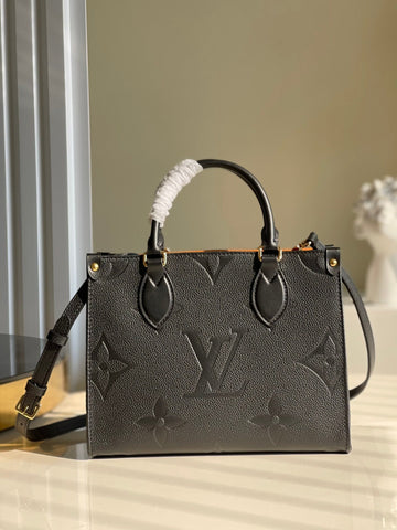 Top Quality OnTheGo PM Tote Bag Monogram Empreinte Black For Women, WomenÂs Handbags, Shoulder And Crossbody Bags 9.8in/25cm Top Quality M45653