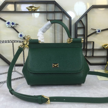 Top Quality MeTop Qualityum Sicily Handbag In Dauphine Green For Women 10.2in/26cm Top Quality Top Quality4347A100187399