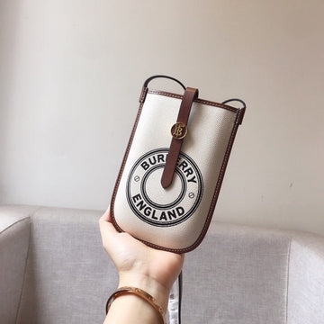 Top Quality Logo Graphic Canvas Anne Phone Case With Strap White For Women, Bags 7.1in/18cm