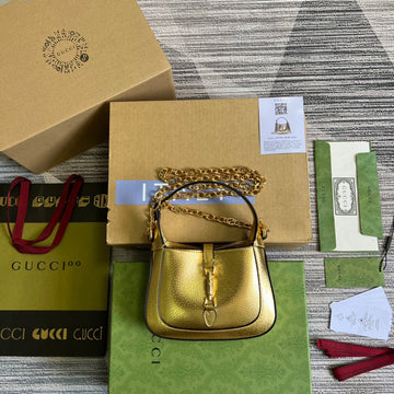 gg Jackie 1961 Lizard Mini Bag Gold For Women, Women’s Bags 7.5in/19cm gg â