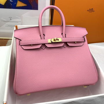Top Quality Birkin Nata Swift Pink For Women Gold Toned Hardware 10in/25cm