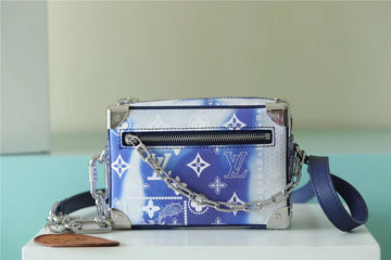 Top Quality Mini Soft Trunk Monogram Bandana Blue For Men, Bags, Shoulder And Crossbody Bags 7.3in/18.5cm Top Quality M20557