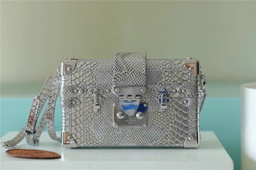 Top Quality Petite Malle High Shiny Alligator SiTop Qualityer For Women,  Shoulder And Crossbody Bags 7.9in/20cm Top QualityÂ 