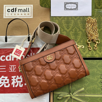 gg MatelassÃ© Small Bag Brown For Women, Women’s Bags 10in/26cm ggâ 702200 UM8HG 2595