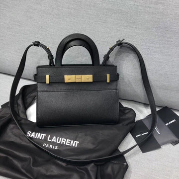 Top Quality Manhattan Nano Shopping Bag In Box Black For Women 8.2in/21cm YSL 5937410SX0W1000