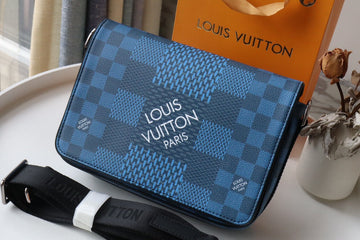 Top Quality StuTop Qualityo Messenger Damier Graphite Blue For Men, Bags, Shoulder And Crossbody Bags 9.3in/25.3cm Top Quality N50026