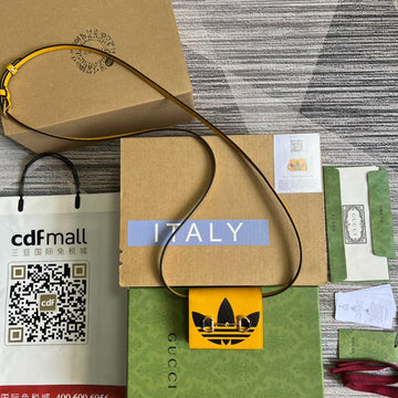 gg x Adidas Card Case With Horsebit Yellow For Women, Women’s Bags 4in/11cm ggâ 702248 DJ24G 7673