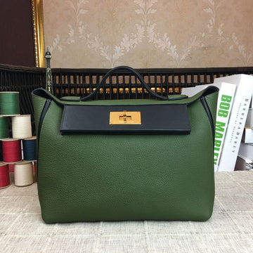 Top Quality 24/24 Clemence Swift Green Gold Toned Hardware For Women, Handbags, Shoulder Bags 11.4in/29cm