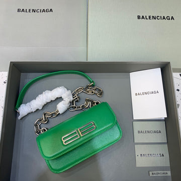 Top Quality Gossip Small On Chain Shoulder Bag Green, For Women,  Bags 7.4in/19cm