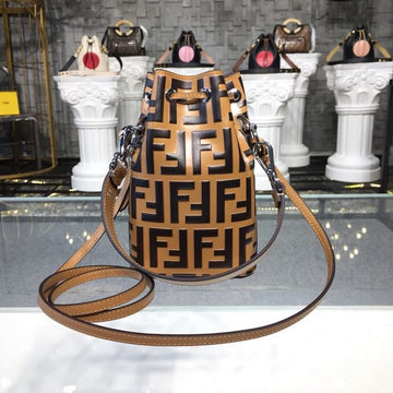 Top QualityTop Quality Mon Tresor Bucket Bag Brown/Black For Women, Women’s Handbags, Shoulder And Crossbody Bags 7in/18cm FF 8BS010A659F13VK