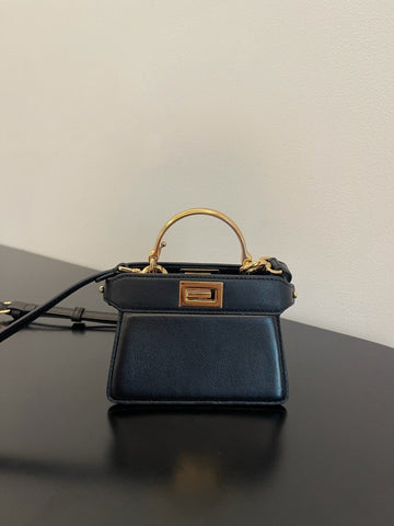 Top QualityTop Quality Peekaboo ISeeU Petite Black Micro Bag For Woman 11cm/4.5in