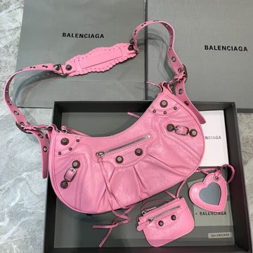 Top Quality Le Cagole XS Shoulder Bag In Pink, For Women,  Bags 13in/33cm