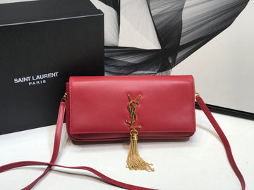 YSSL Kate Tassel Small Shoulder Bag Red For Women 10in/26cm YSLÂ 
