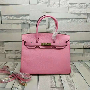 Top Quality Birkin Pink For Women Gold Toned Hardware 14in/35cmÂ 