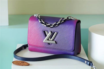 Top Quality Twist PM Bag, Shoulder and Cross Body Bags For Women GraTop Qualityent Blue 7.5in/19cm Top Quality M59896