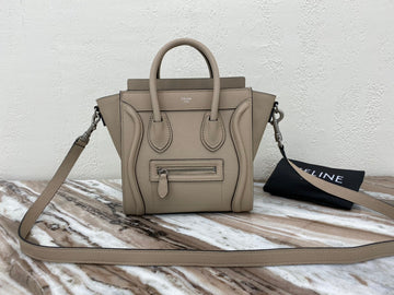 Top Quality Nano LuGucciage Bag In Drummed Light Brown For Women 8in/20cm 189243DRU.03UN