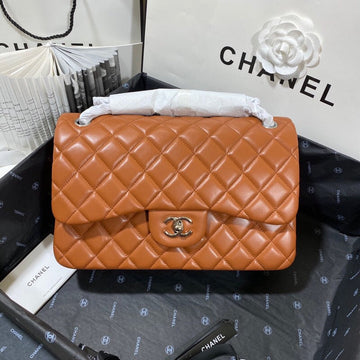 CHLLarge Classic Handbag Silver Hardware Brown For Women Handbags, Shoulder Bags 11.8in/30cm